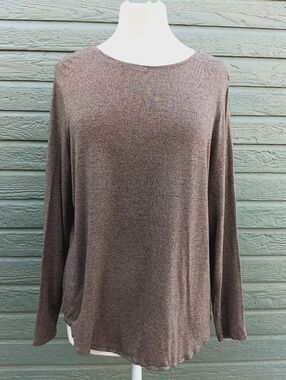 Apt. 9 Brown Long-Sleeve Top